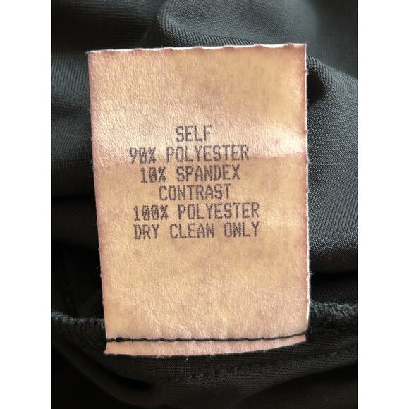 Vintage 90s Y2K Formula X Black Velvet Maxi Dress Size L Gothic Open Back Vamp - Picture 7 of 8